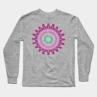 Abstract Circle Pattern With Floral Elements 10 Long Sleeve T-Shirt